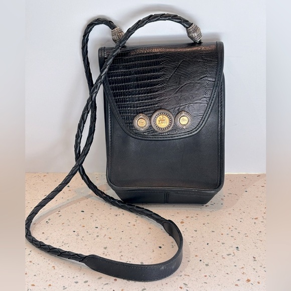 VTG Brighton Leather Crossbody Bag with Horse Embellishment and‎ Braided Strap - Picture 3 of 16